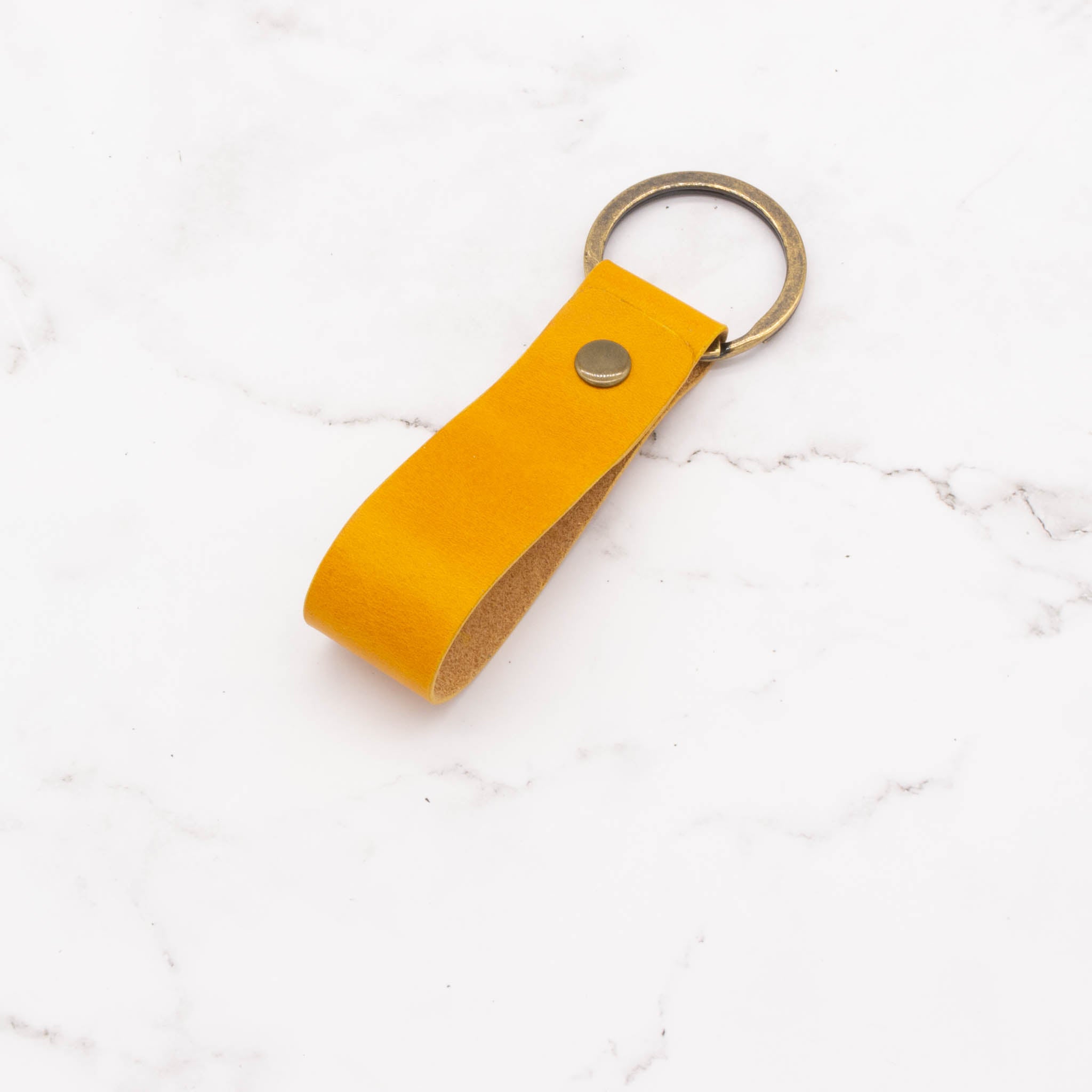 Leather and Brass Key Ring