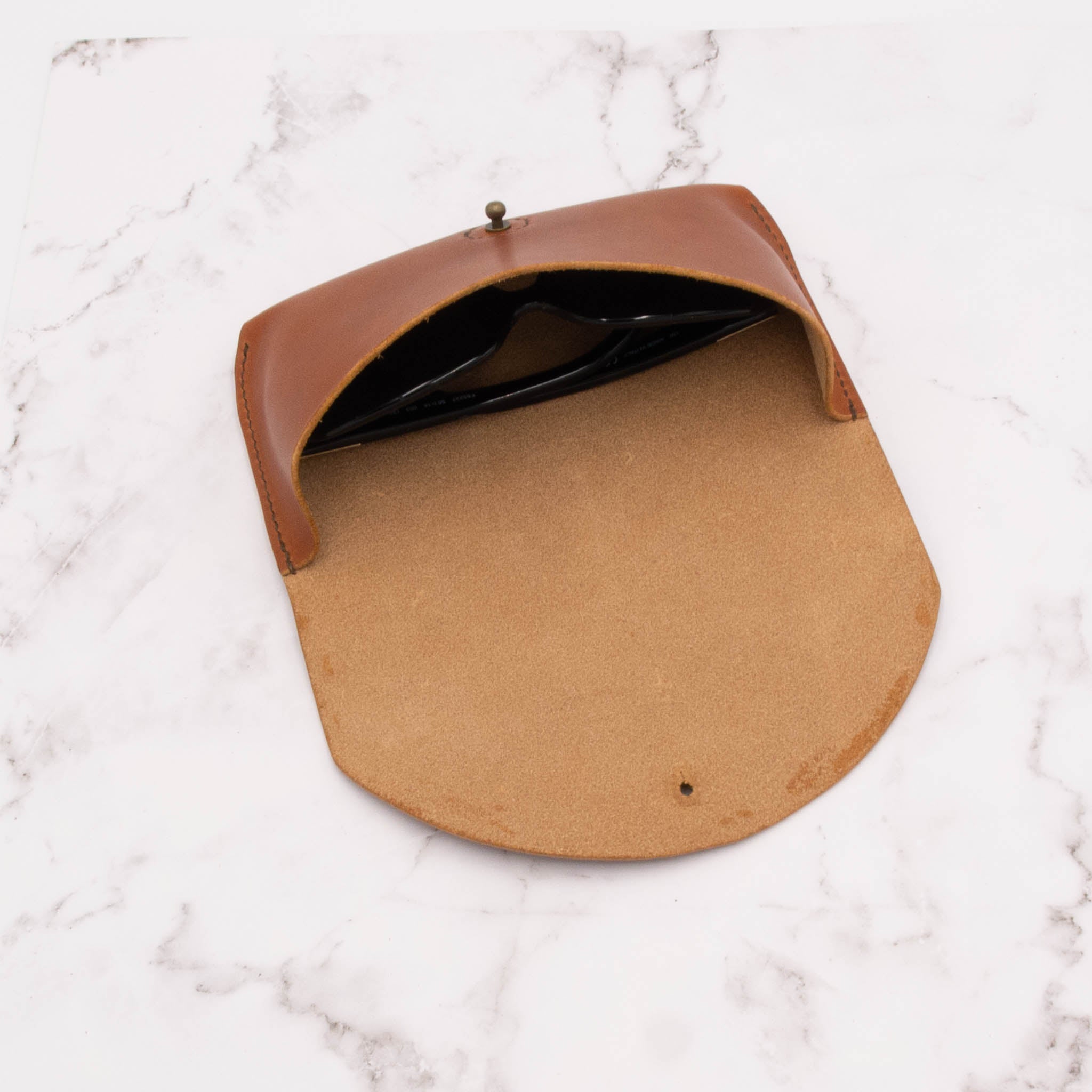 Sunglass Case - English Tan Soft Leather