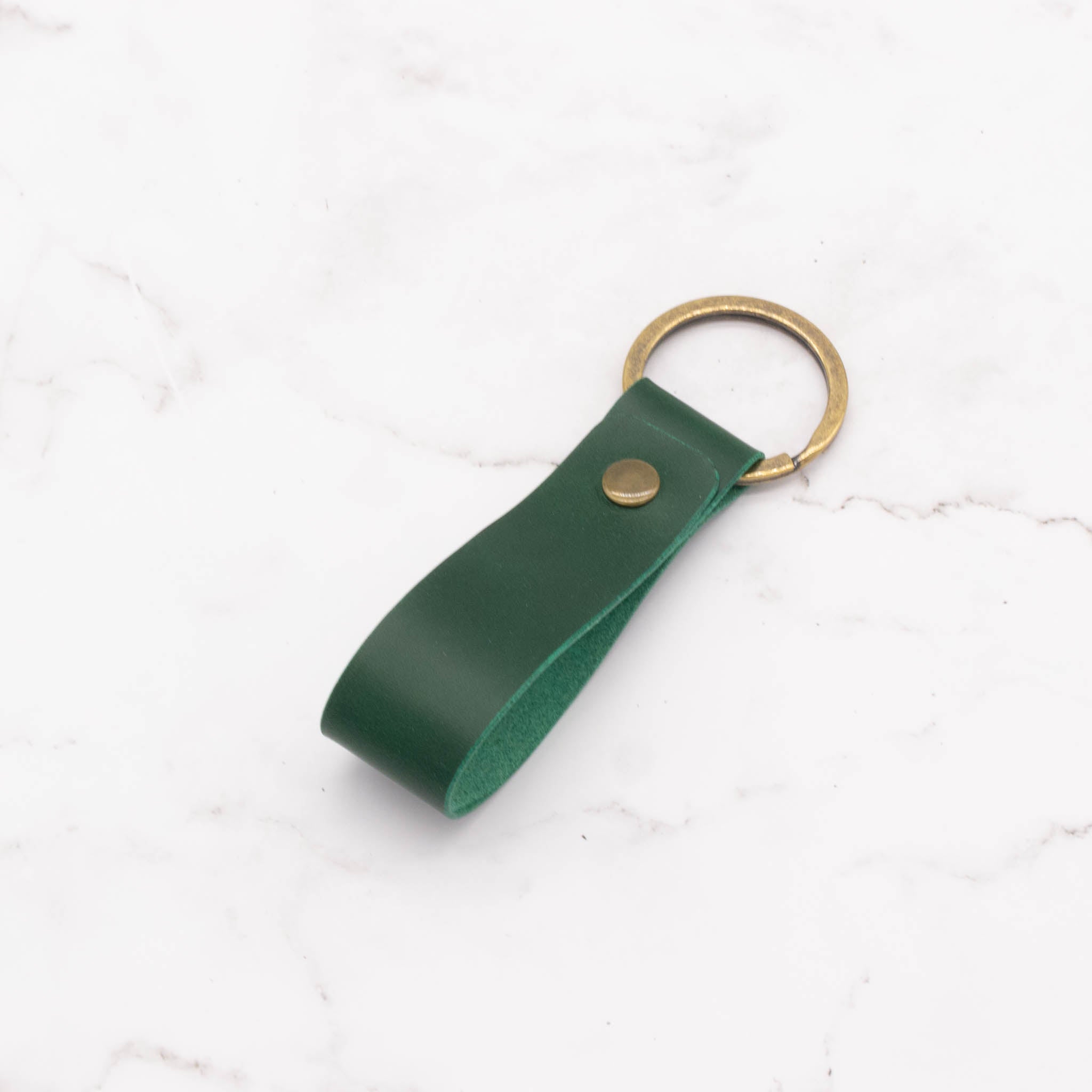 Leather and Brass Key Ring
