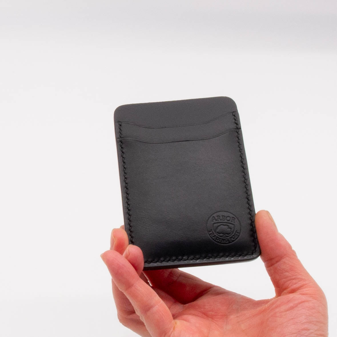 Leather Money Clip Card Holder Wallet with 4 Card Pockets