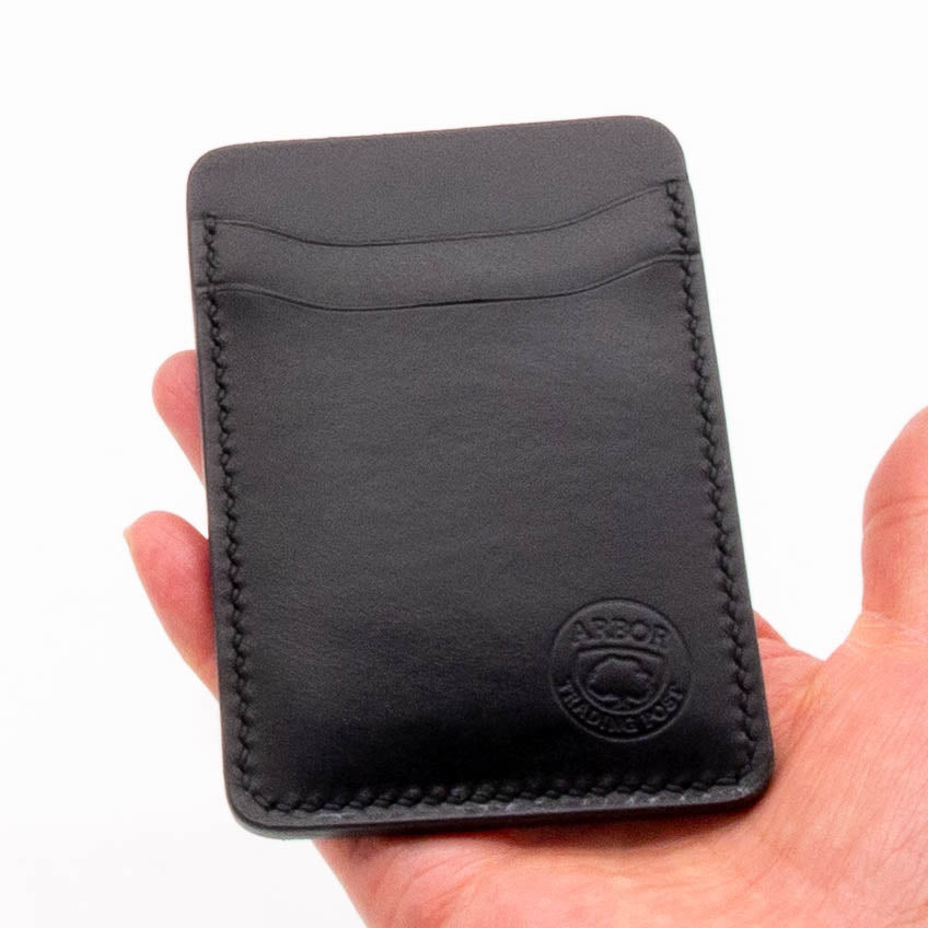 Leather Money Clip Card Holder Wallet with 4 Card Pockets