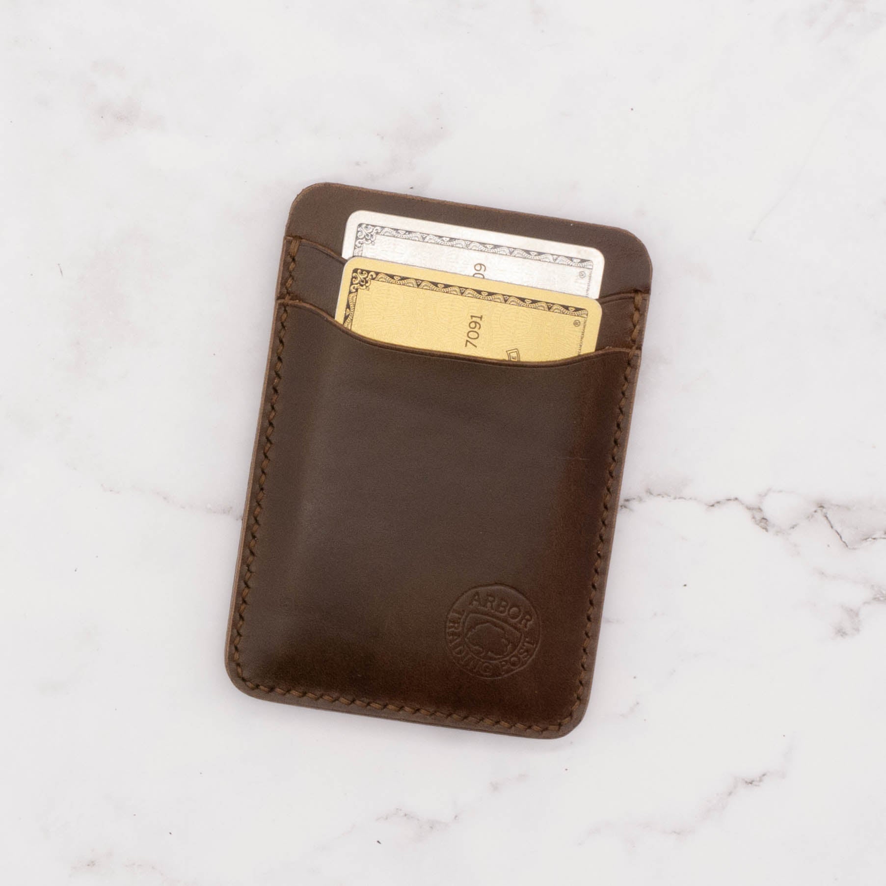 Leather Money Clip Card Holder Wallet with 4 Card Pockets