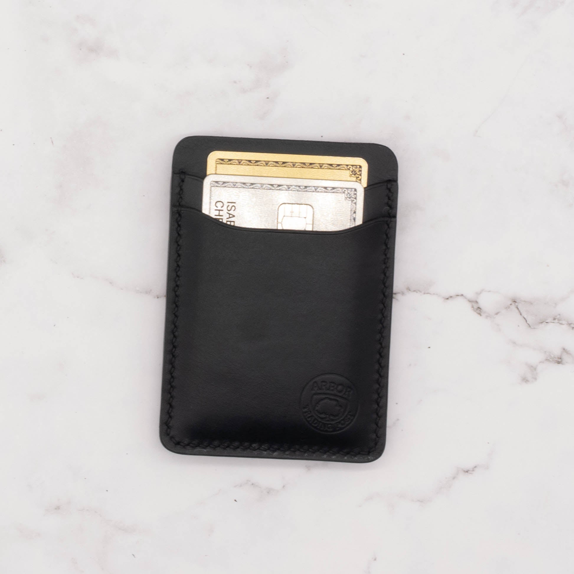 Leather Money Clip Card Holder Wallet with 4 Card Pockets