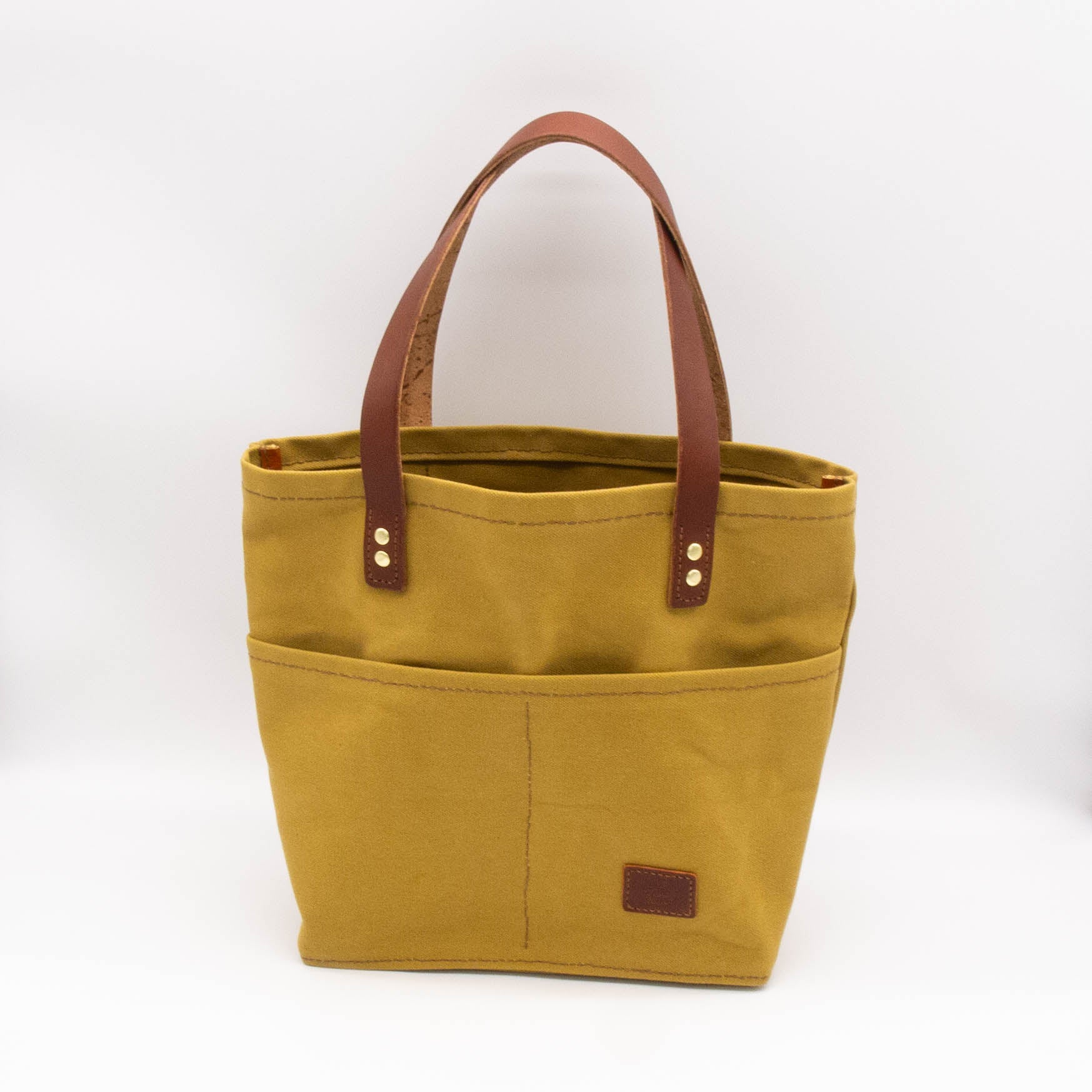 Canvas Tote Bag with Leather Handle