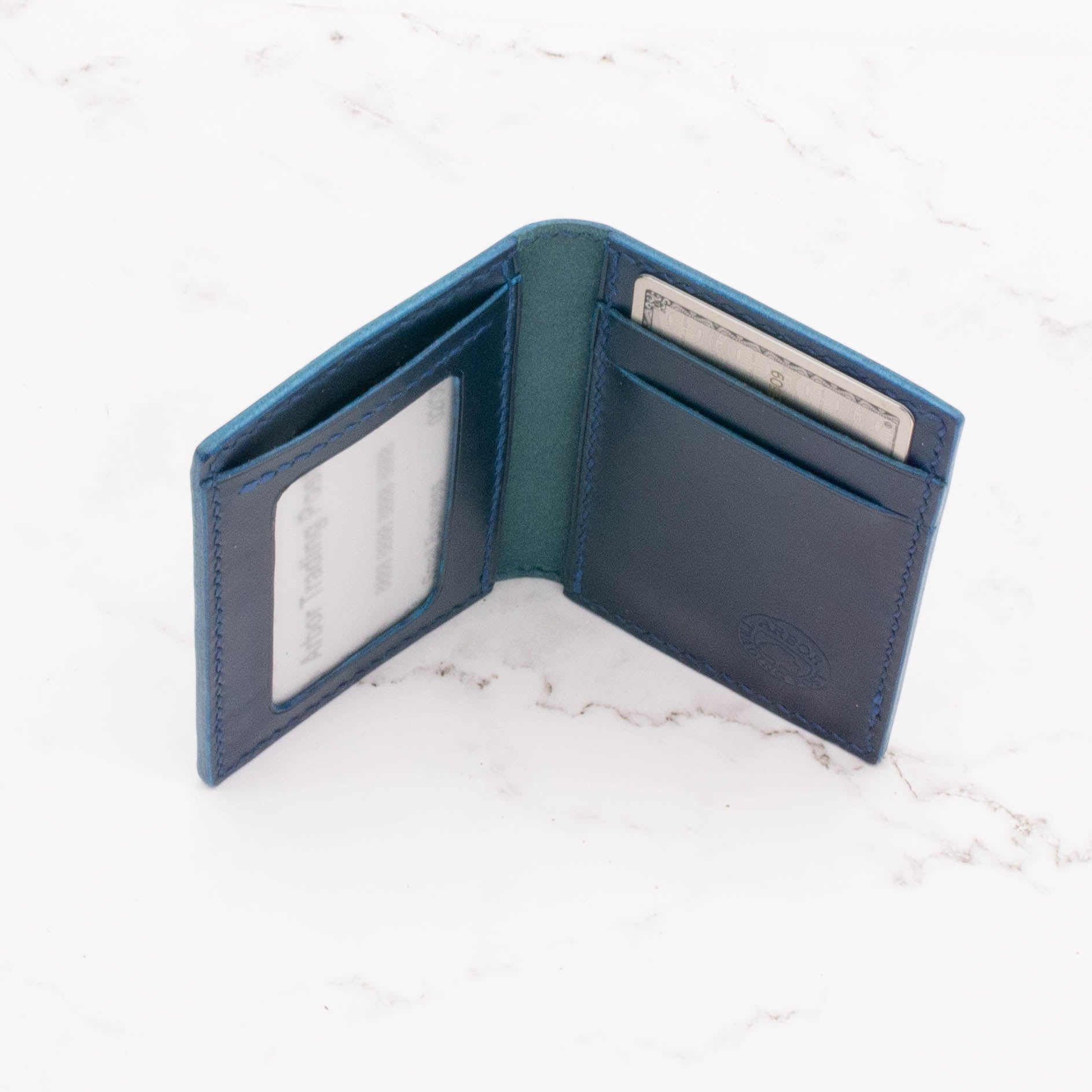 Slim Bifold Card Holder Wallet with ID Window