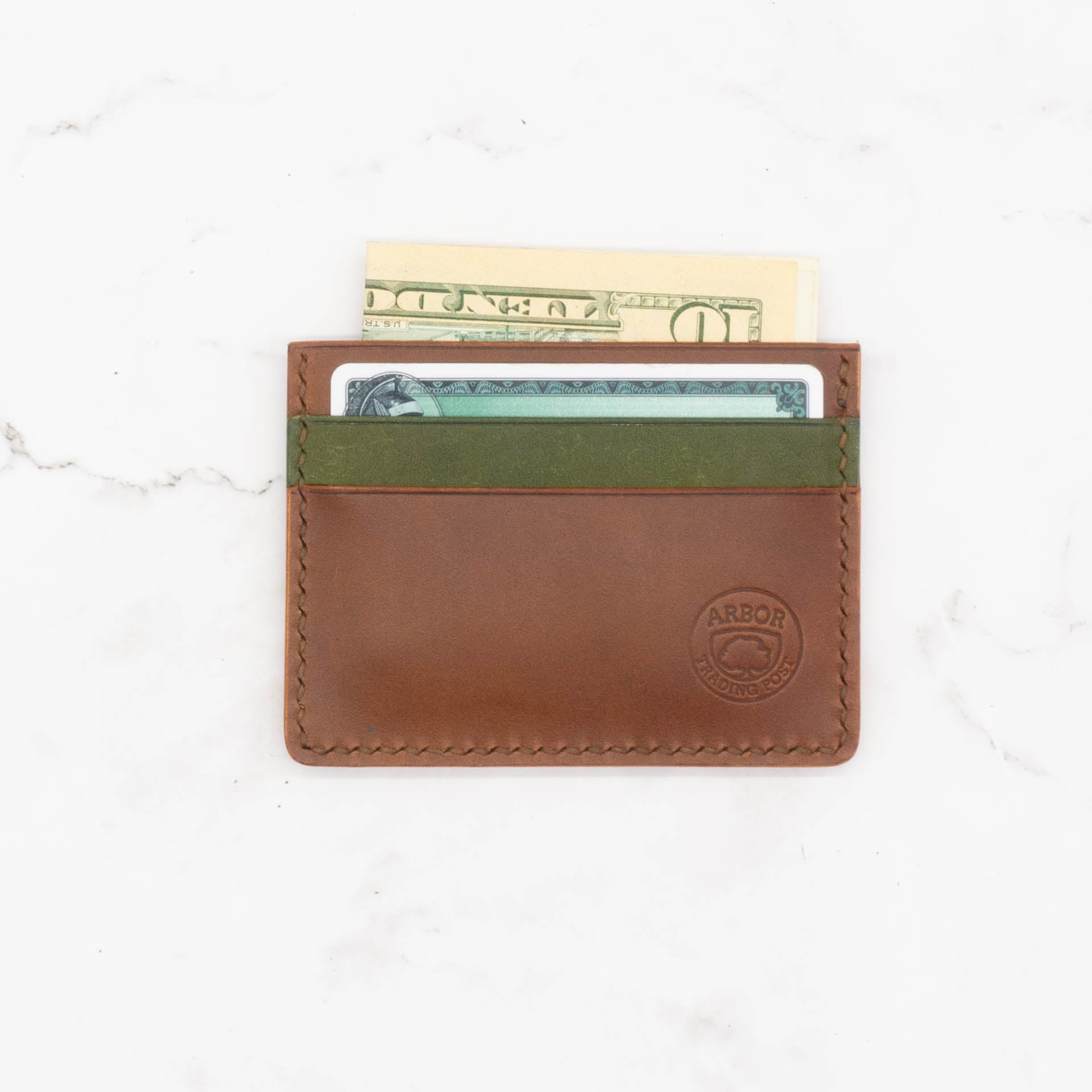 Two Tone Color Block 5-Pocket Card Holder Wallet