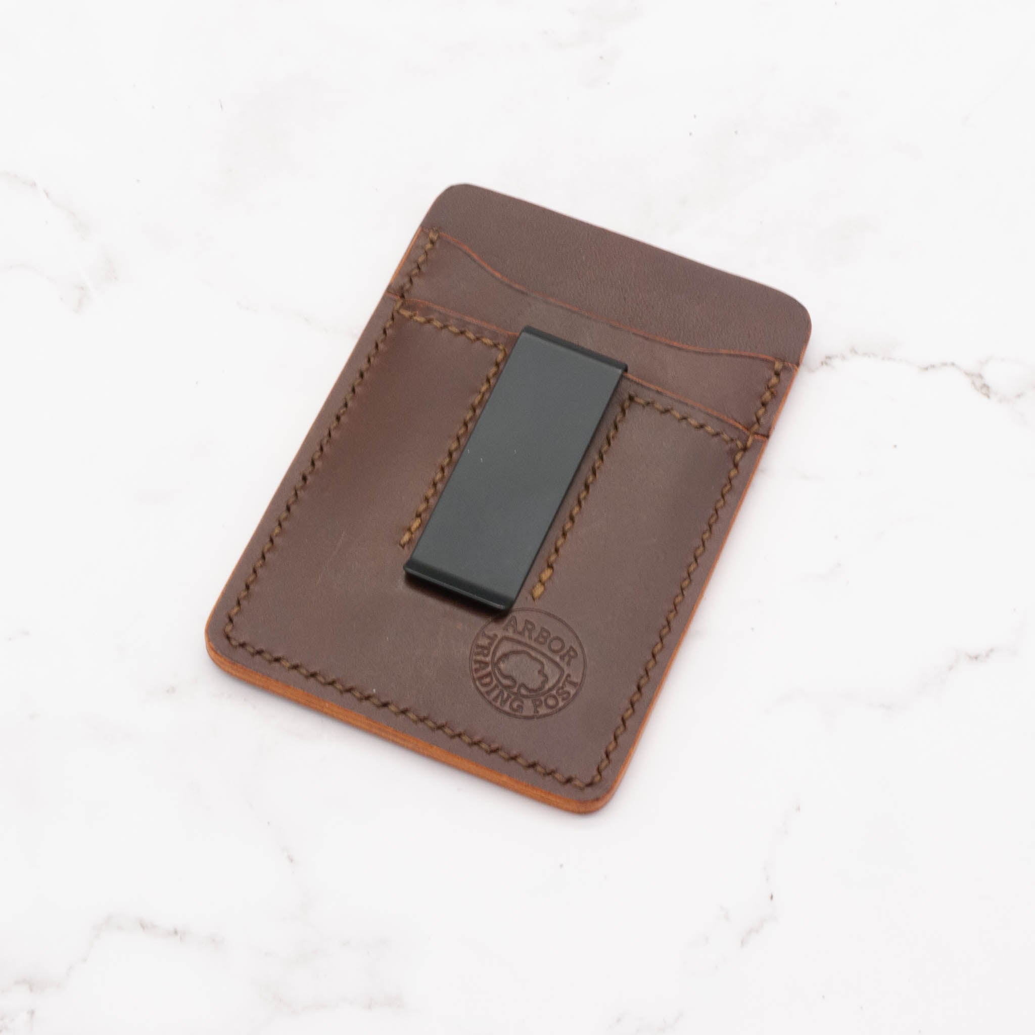 Leather money clip card holder clearance wallet