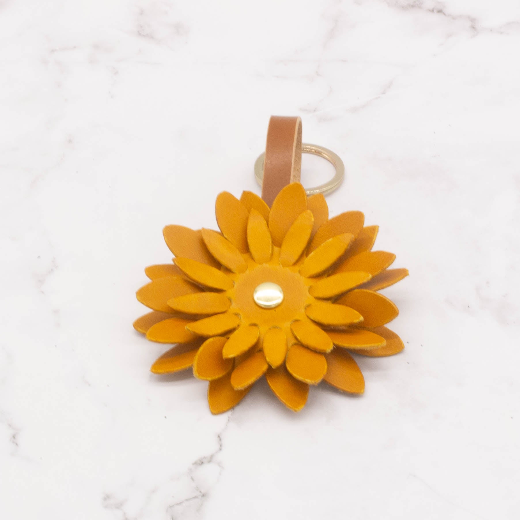 Sunflower Bag Charm with Key Ring