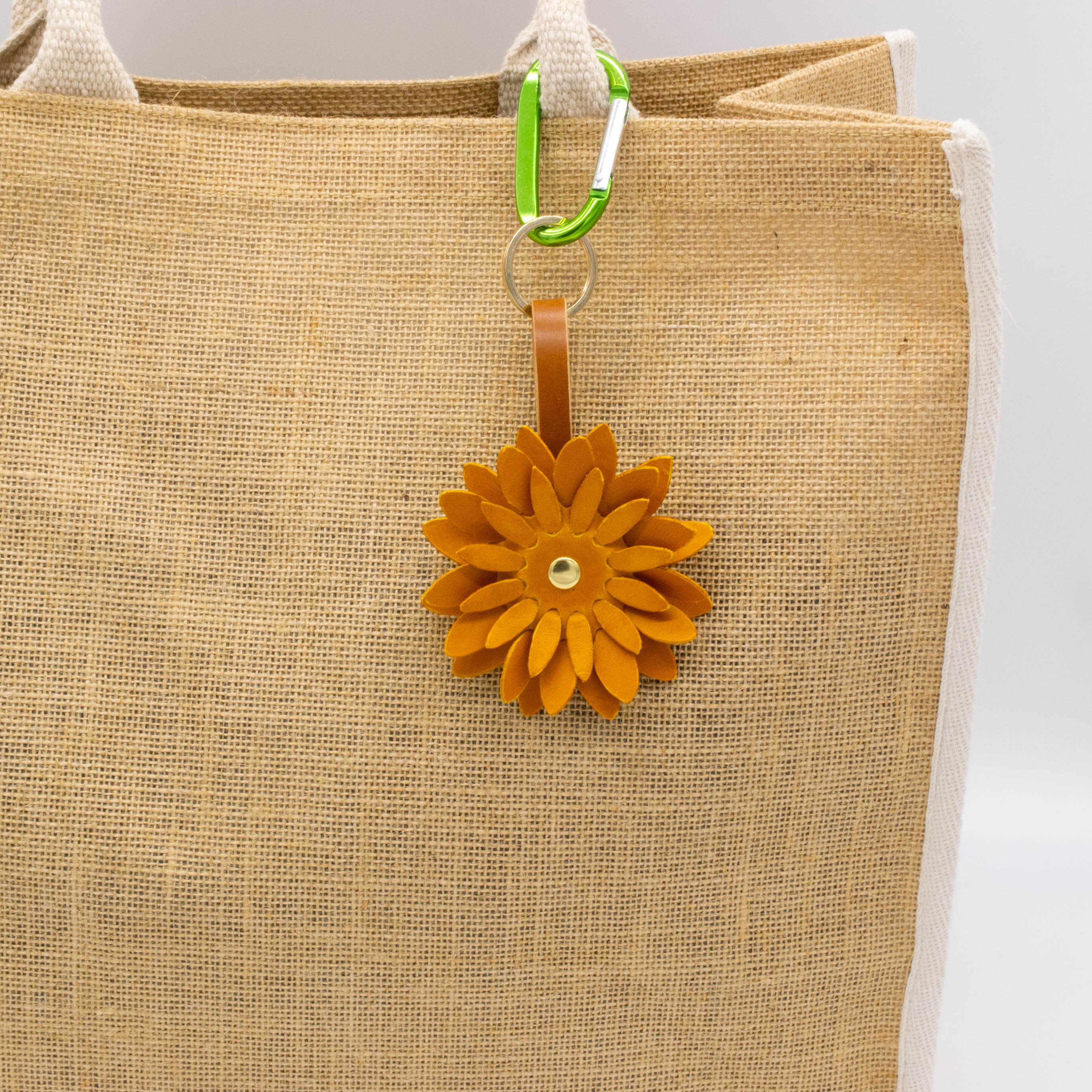 Sunflower Bag Charm with Key Ring