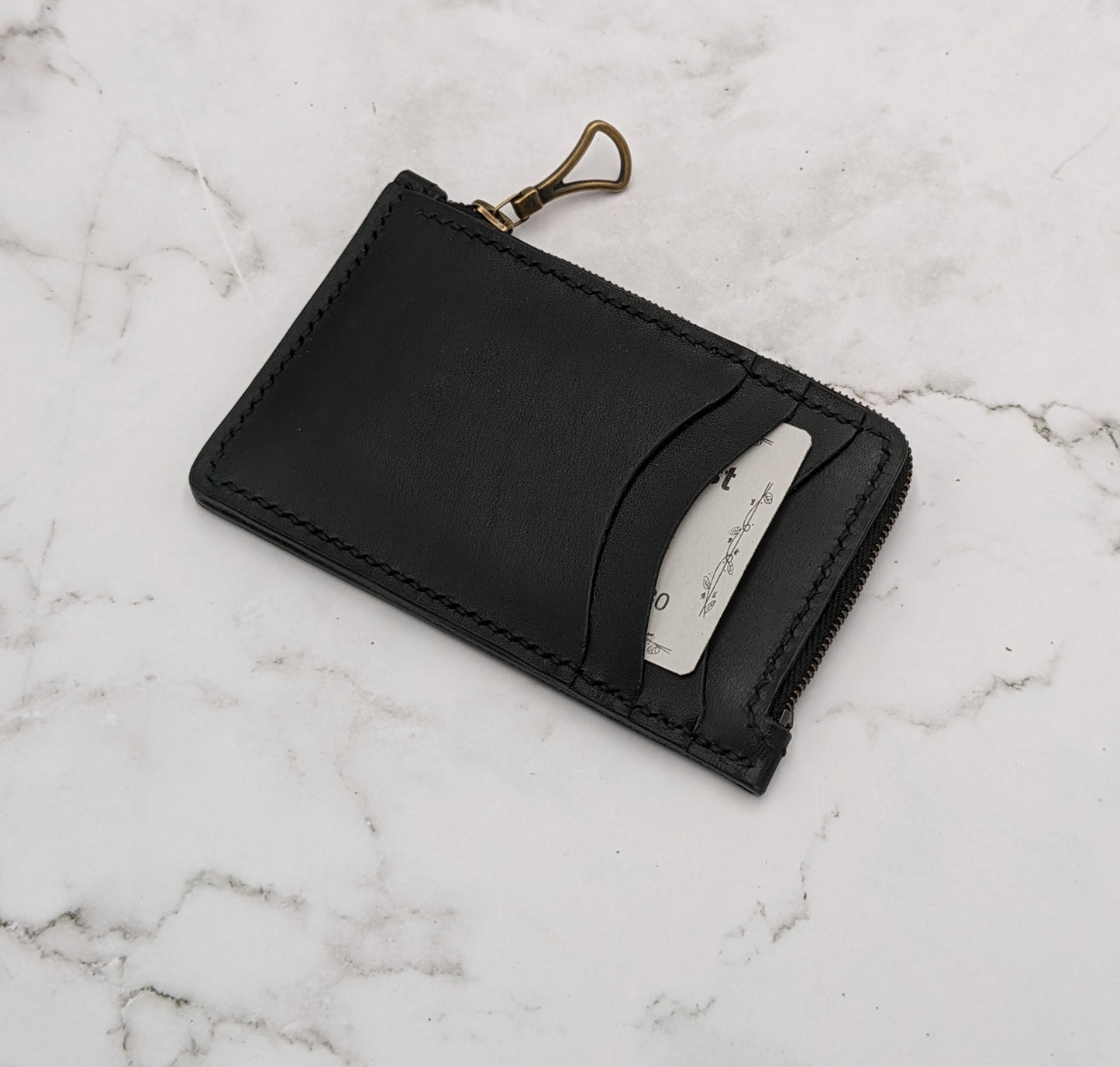 Leather Corner Zipper Wallet