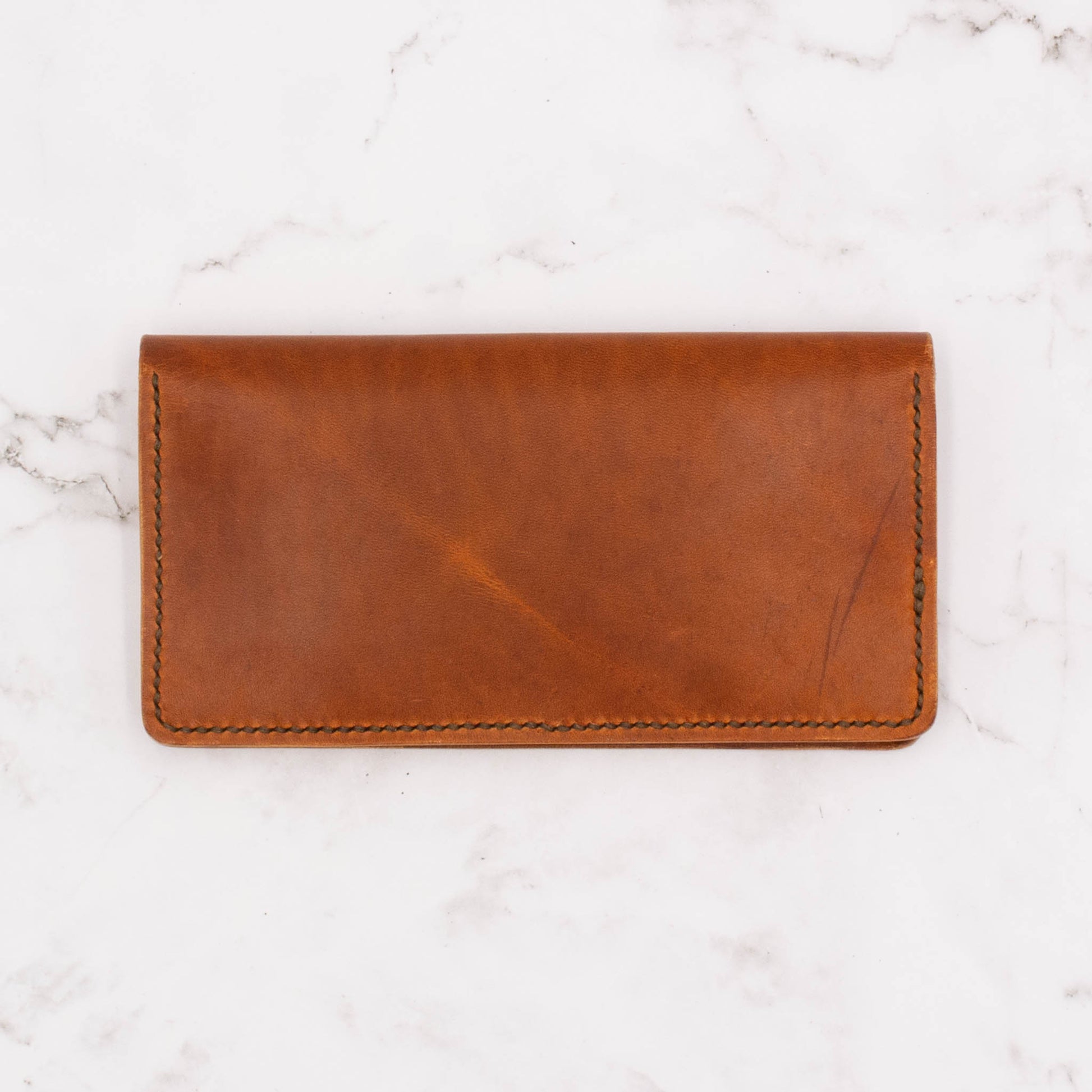 Personalized Checkbook Wallet Top Grain Leather Zipped 