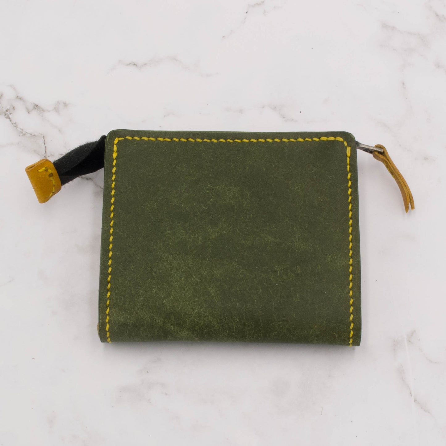 Handcrafted Leather Zipper Bifold Wallet