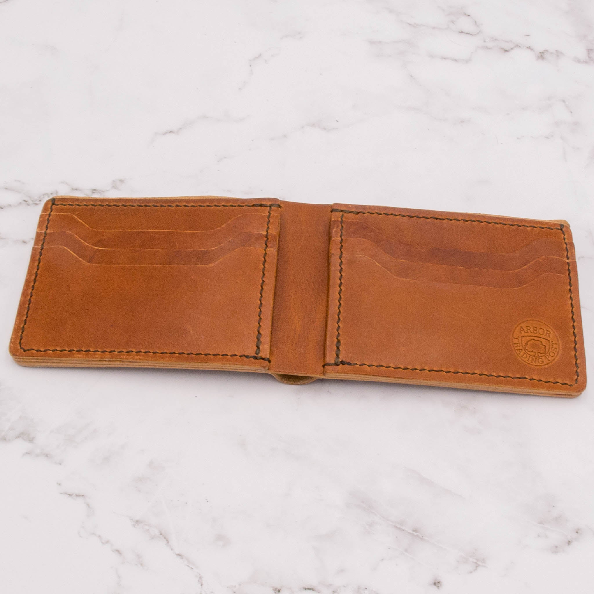 Handcrafted Leather Classic Bifold Wallet - English Tan