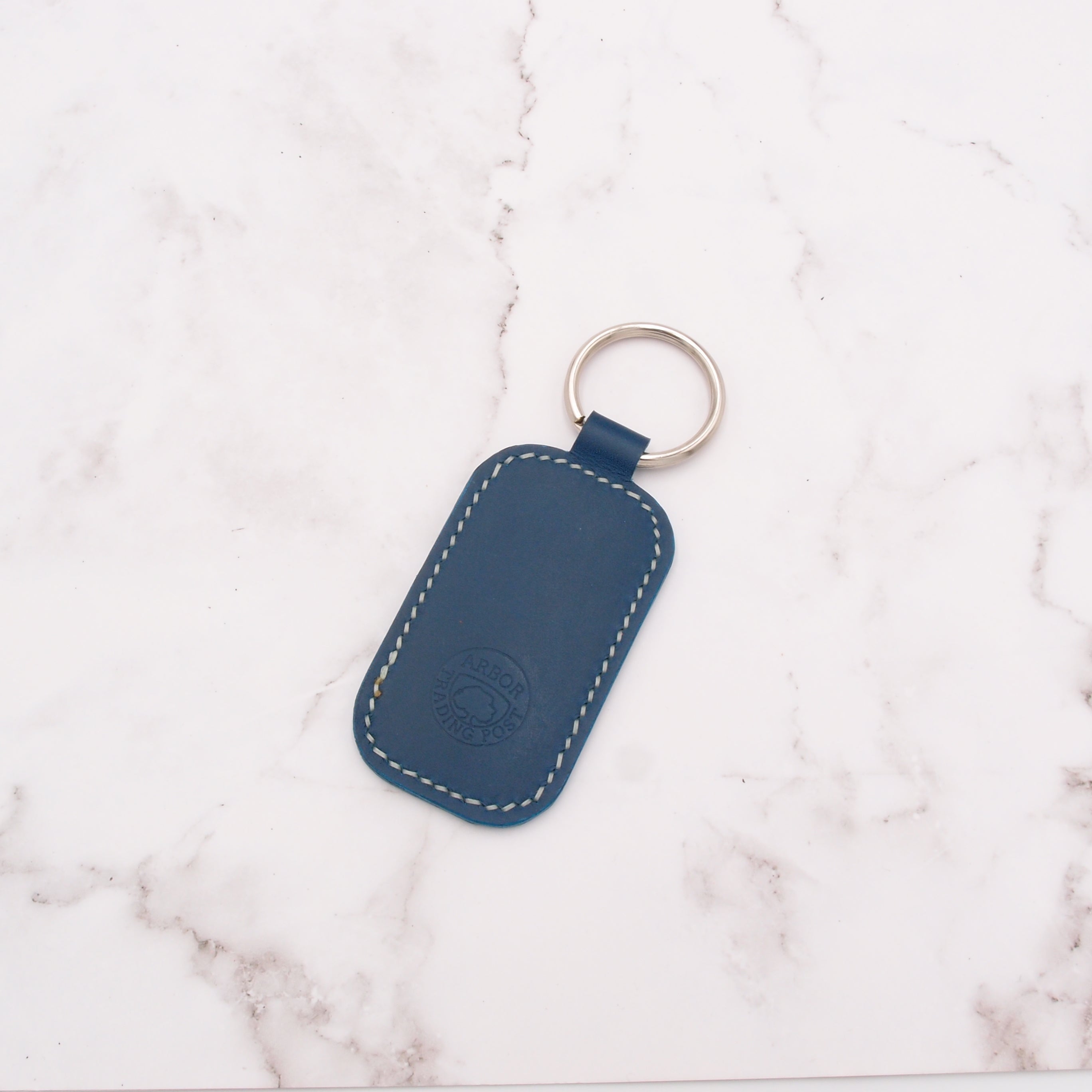 Personalised Brown Leather Keyring | Gifts Australia