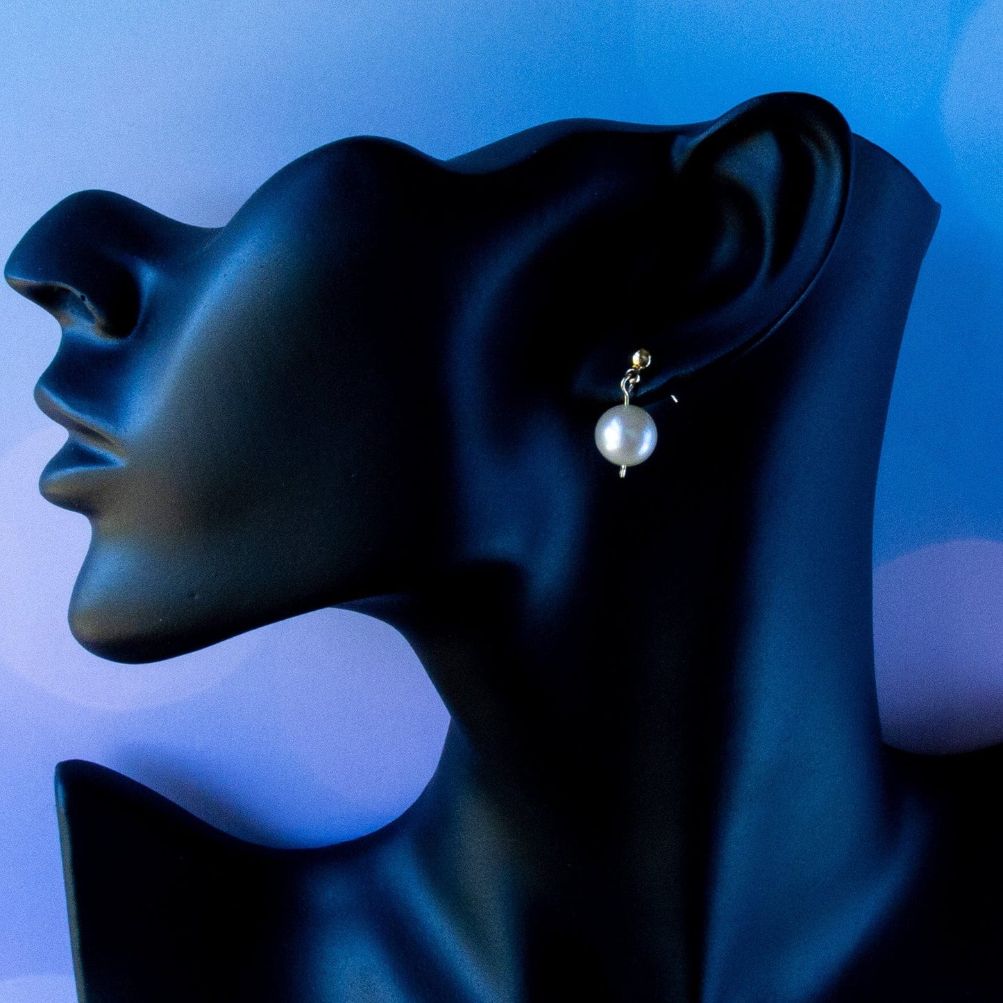 Arbor Trading Post Earrings Handcrafted Freshwater White Pearl 14K Gold Drop Earrings