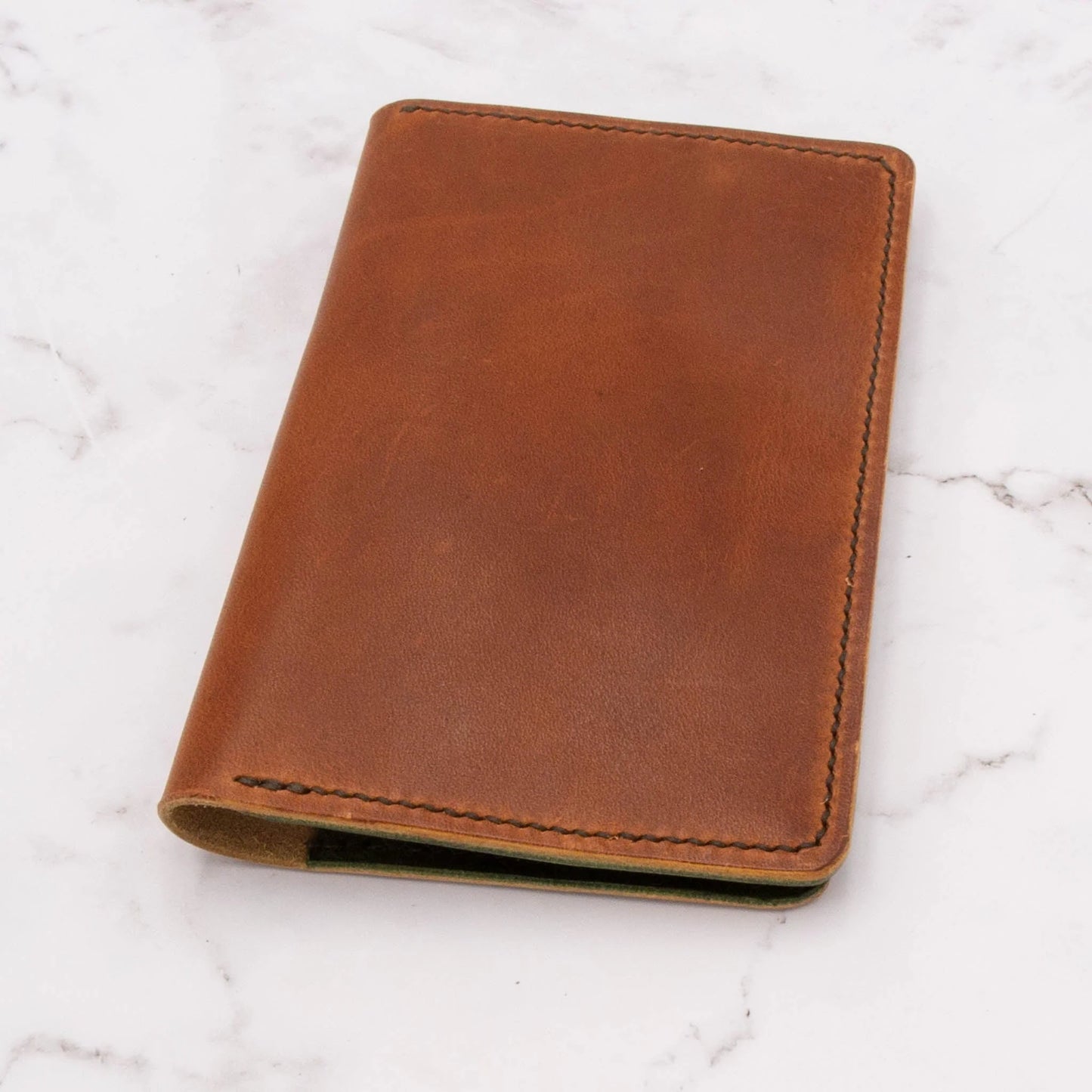 Arbor Trading Post Field Note Cover Handcrafted Leather Field Notes Cover - Two Tone (English Tan and Olive Green)