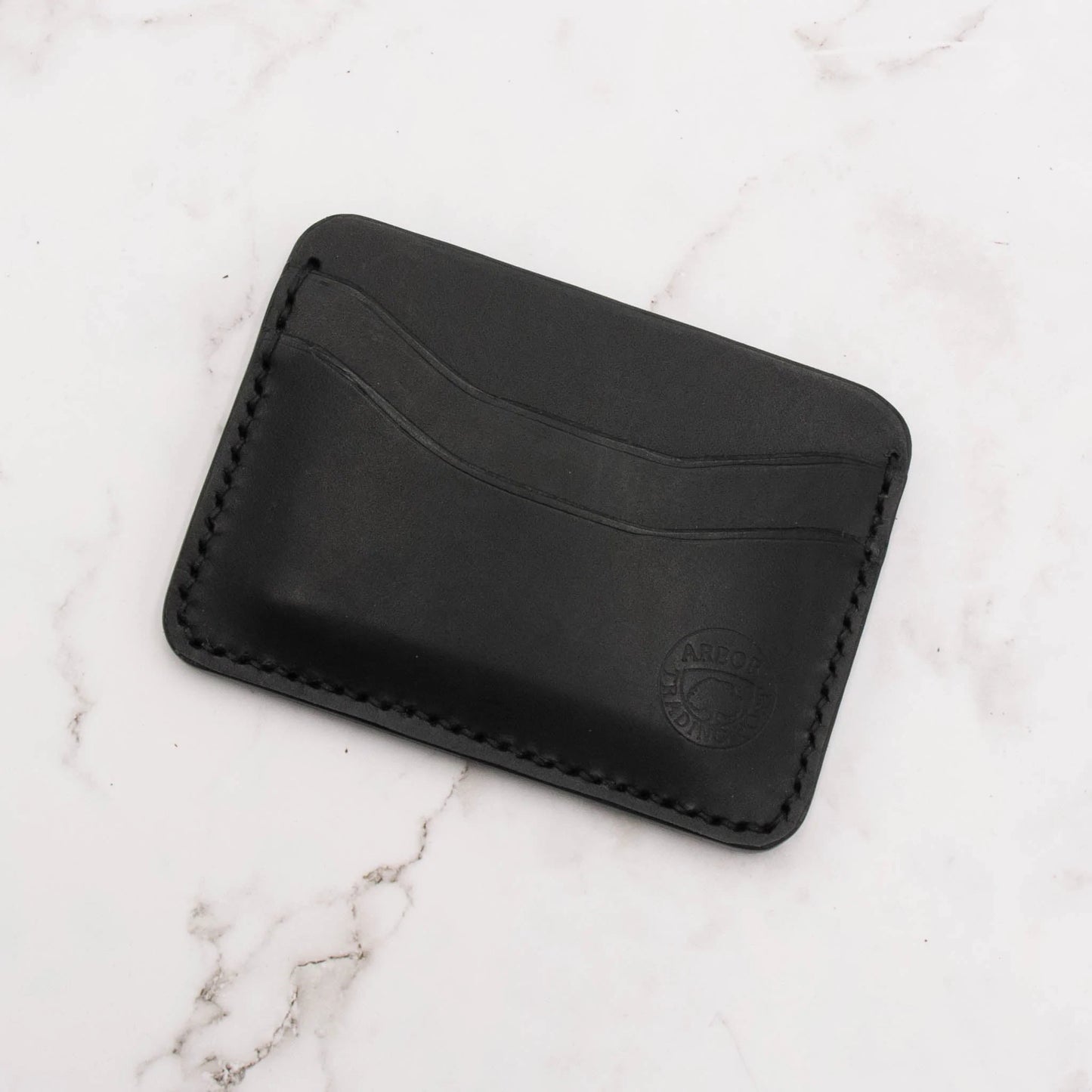 Arbor Trading Post Slim Card Holder Wallet Handcrafted Leather 5-Pocket Slim Card Holder Wallet