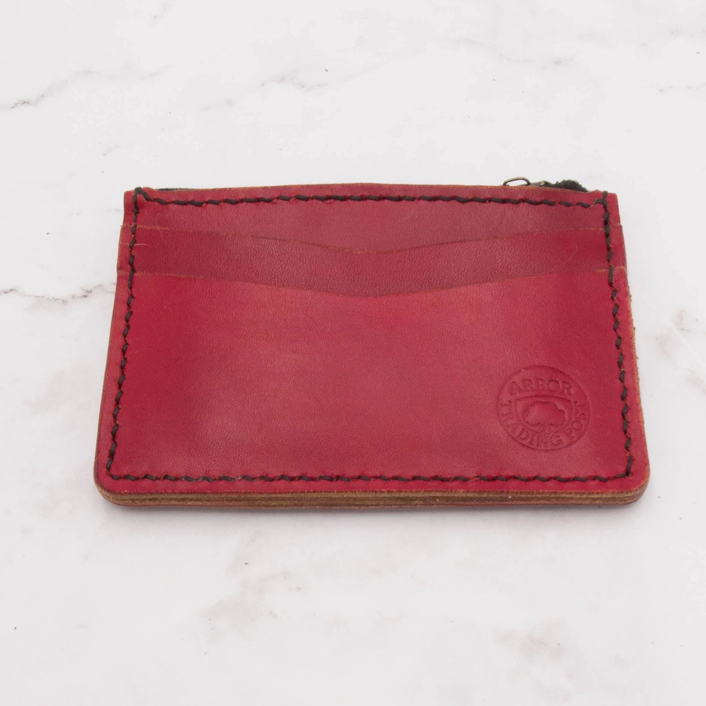 Arbor Trading Post Wallet Handcrafted Leather Wallet with ID Window and Zipper