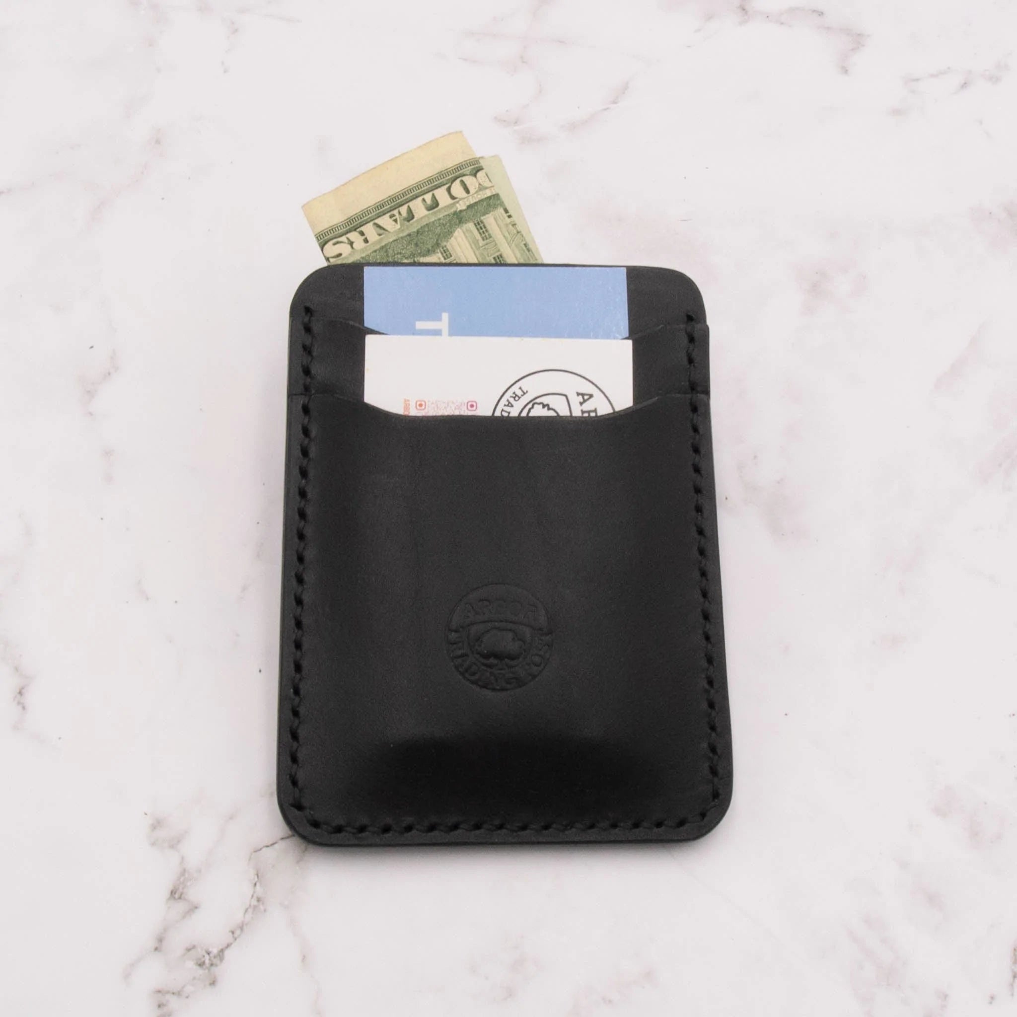 Cheekoo's Handcrafted Leather Card Holder Wallet, 5 Pocket Slim Design