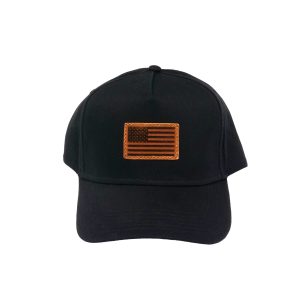 Leather Patch Ball Cap - US Flag