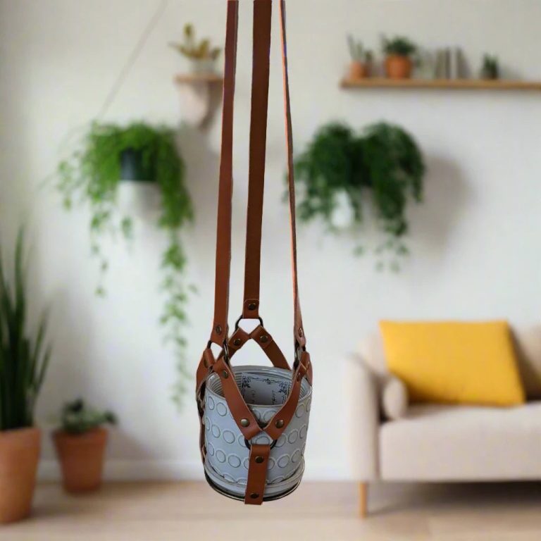 Leather Plant Hanger - Tan