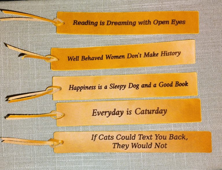 Leather Bookmark - Quotes