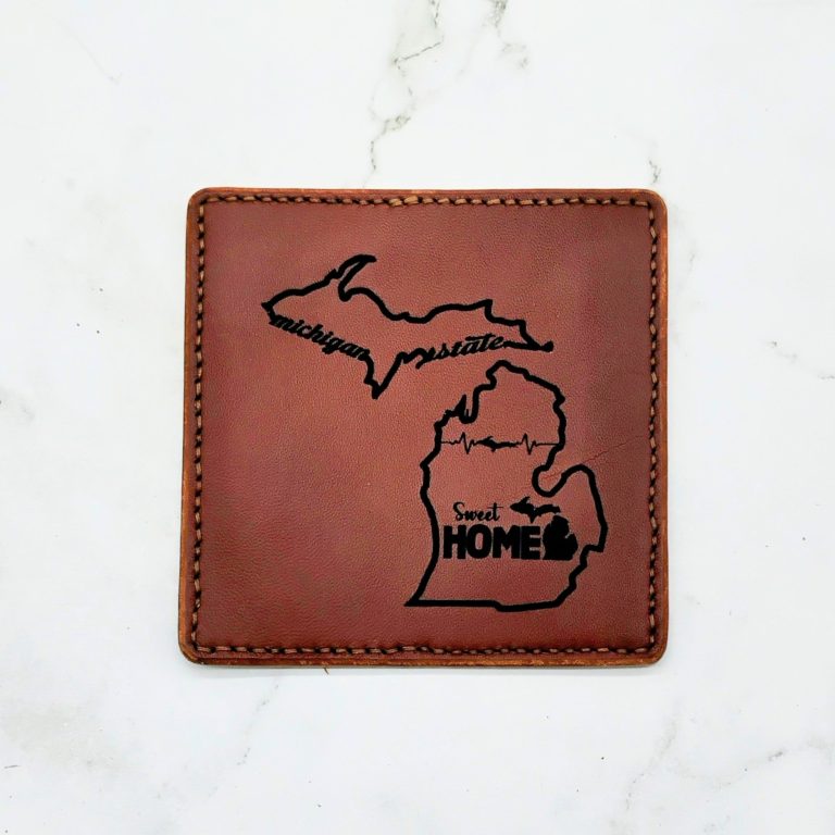 Leather Coaster - Engraved - Image 2