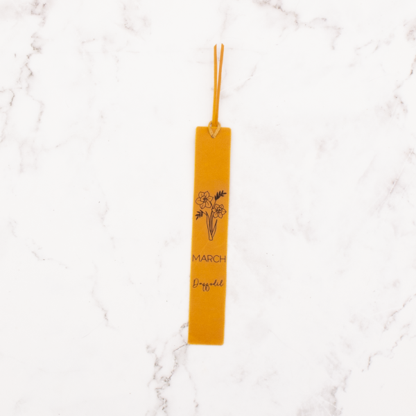 Leather Bookmark - Birth Month Flower - Image 4