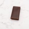 Leather Two-Pocket Gusset Business Card Holder with Snap Closure - Image 6