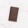 Leather Two-Pocket Gusset Business Card Holder with Snap Closure - Image 12