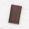 Leather Two-Pocket Gusset Business Card Holder with Snap Closure - Image 11