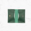 Leather Two-Pocket Gusset Business Card Holder with Snap Closure - Image 9