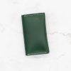 Leather Two-Pocket Gusset Business Card Holder with Snap Closure - Image 4