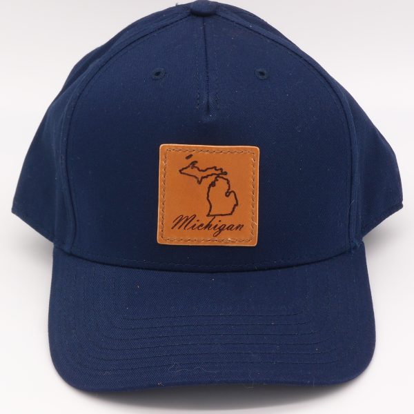 Leather Patch Ball Cap - Michigan - Image 8