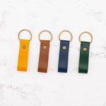 Leather and Brass Key Ring