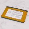 Handcrafted Leather Wallet with ID Window and Zipper - Two Tone Colors - Image 4