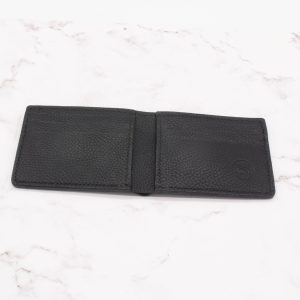 Classic Black Pebbled Leather Bifold Wallet - Image 4