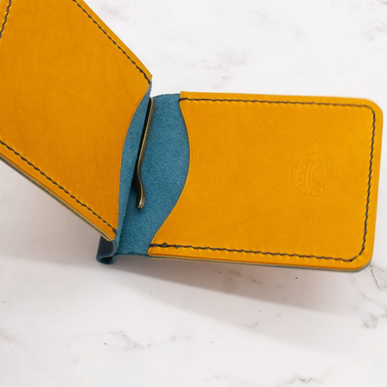 Colorblock Slim Money Clip Bifold Wallet - Image 3