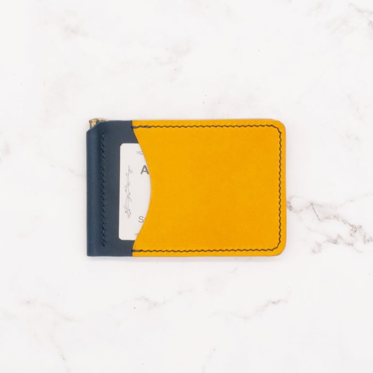 Colorblock Slim Money Clip Bifold Wallet - Image 6