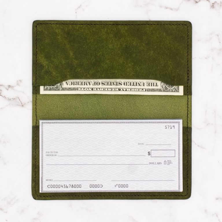 Handcrafted Leather Checkbook Cover - Image 3