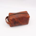 Leather Dopp Kit - Travel Toiletry Bag