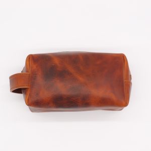Leather Dopp Kit - Travel Toiletry Bag - Image 5