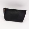 Black Pebbled Leather Zipper Travel Accessory Bag - Image 3