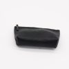 Black Pebbled Leather Zipper Travel Accessory Bag - Image 4