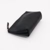 Black Pebbled Leather Zipper Travel Accessory Bag - Image 6