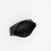 Black Pebbled Leather Zipper Travel Accessory Bag - Image 8