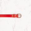 Leather Belt in Crimson - Image 4
