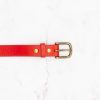 Leather Belt in Crimson - Image 6