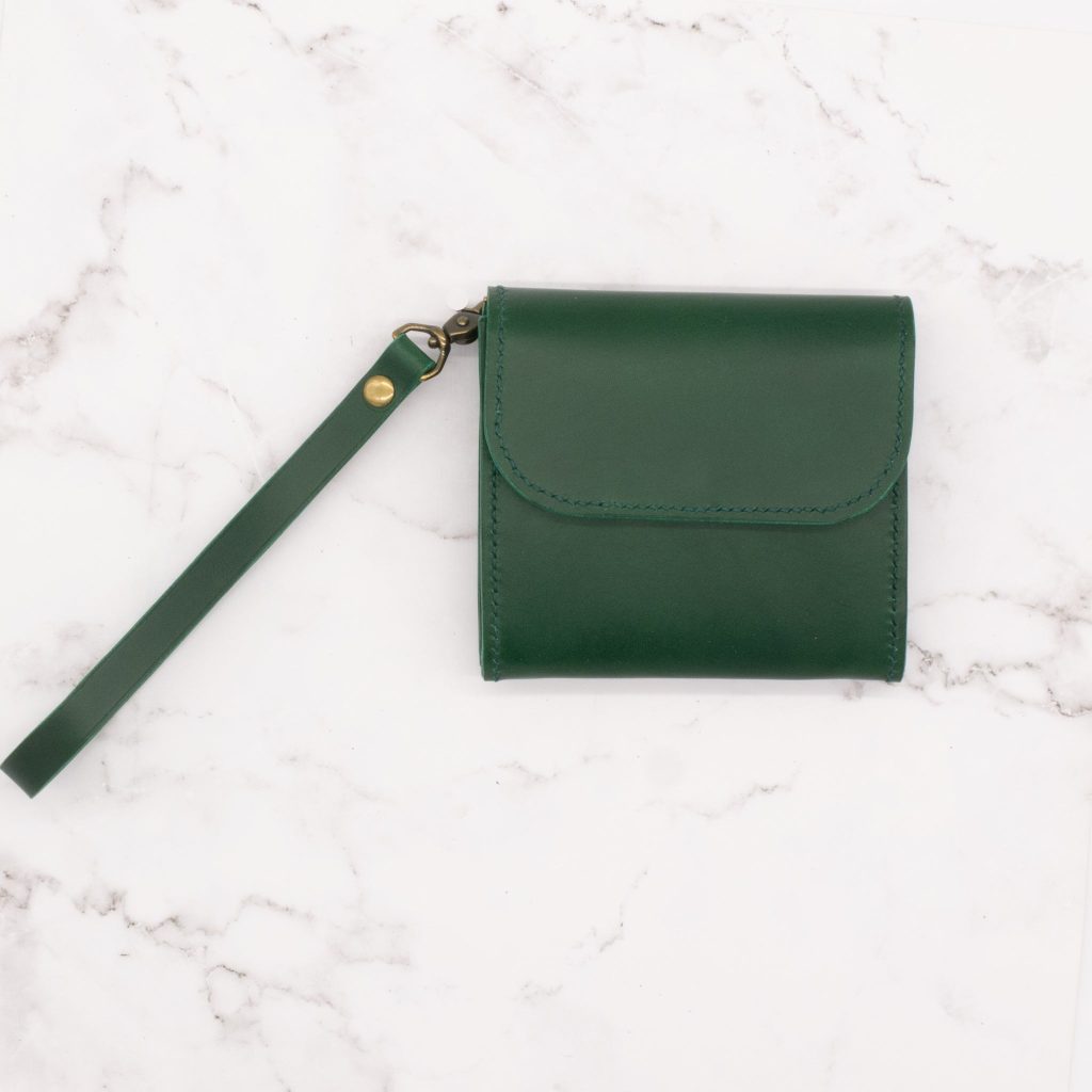 Leather Accordion Wristlet Wallet