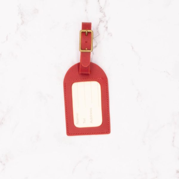 Leather Luggage Tag with ID Window - Image 13